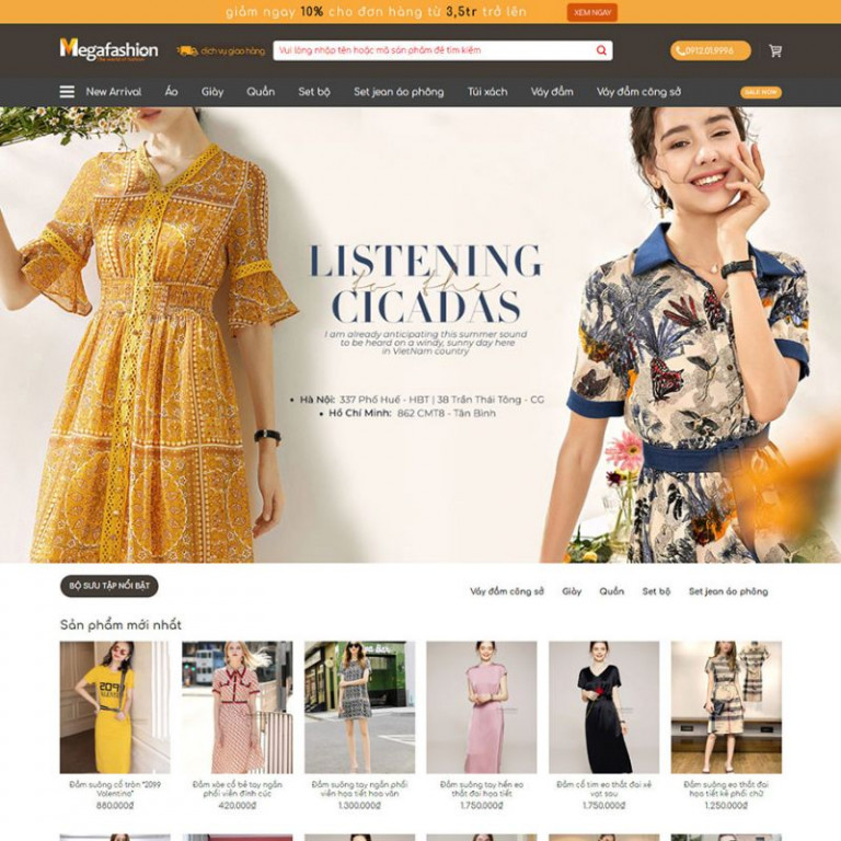 Thiết kế website bán quần áo thời trang